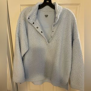 Aerie Cloud Fleece Light Blue Pullover size Medium